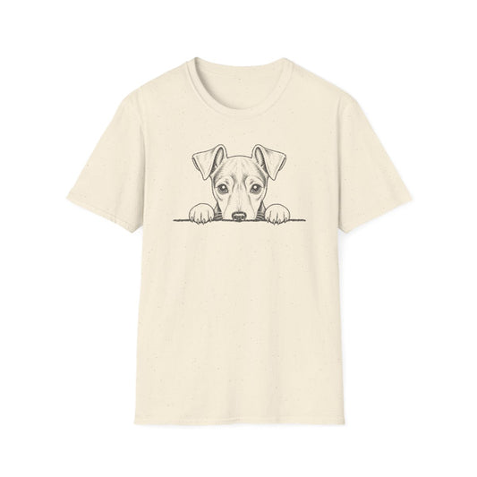 Peekaboo Manchester Terrier Tee - Natural
