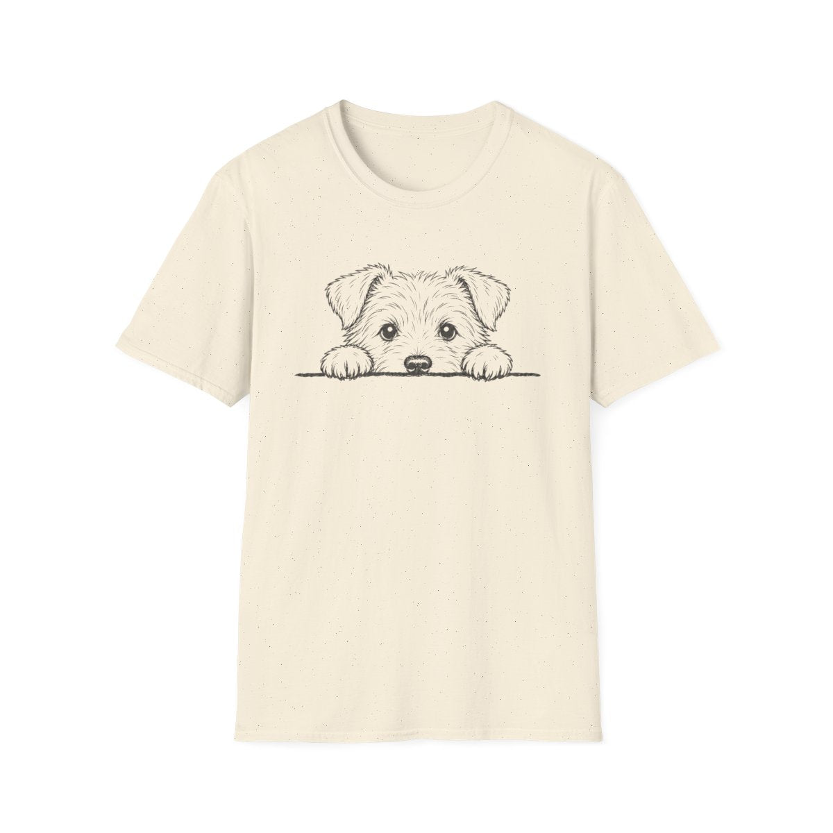 Peekaboo Norfolk Terrier Tee - Natural