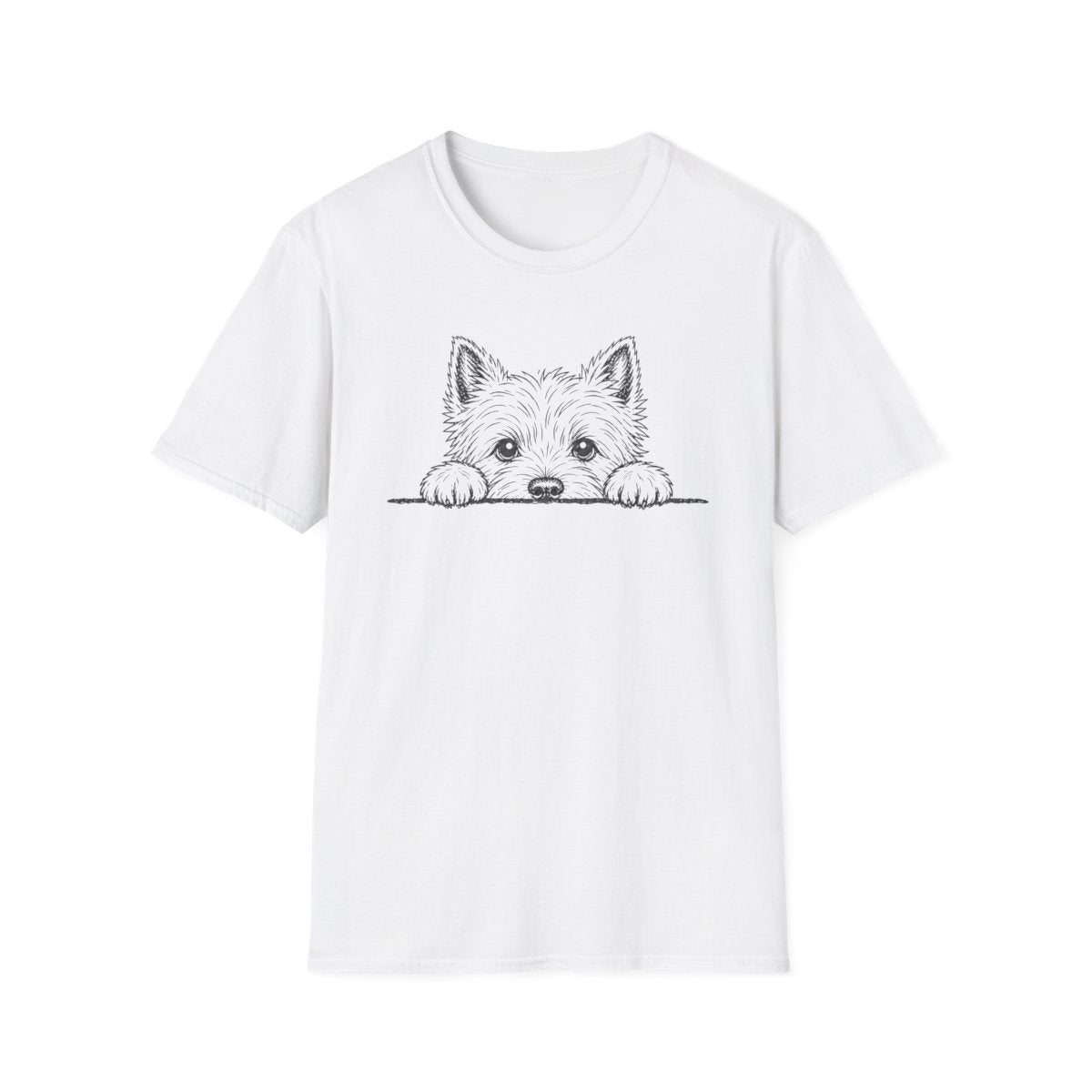 Peekaboo Norwich Terrier Tee - White