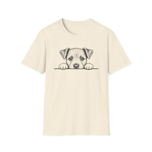 Peekaboo Patterdale Terrier Tee - Natural
