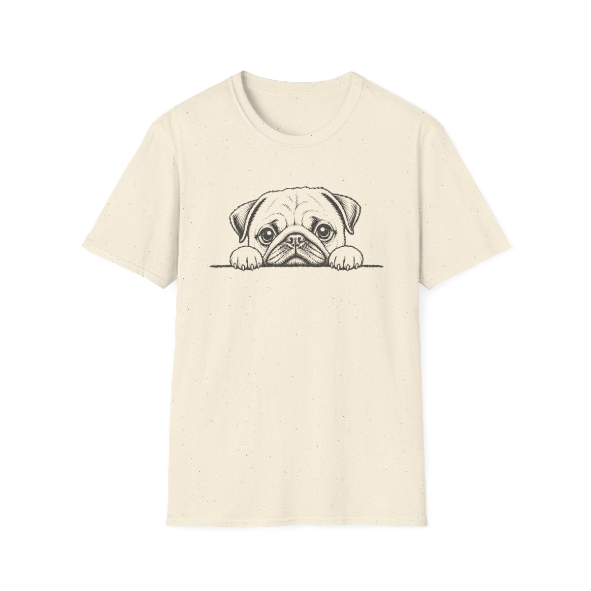 Peekaboo Pug Tee - Natural