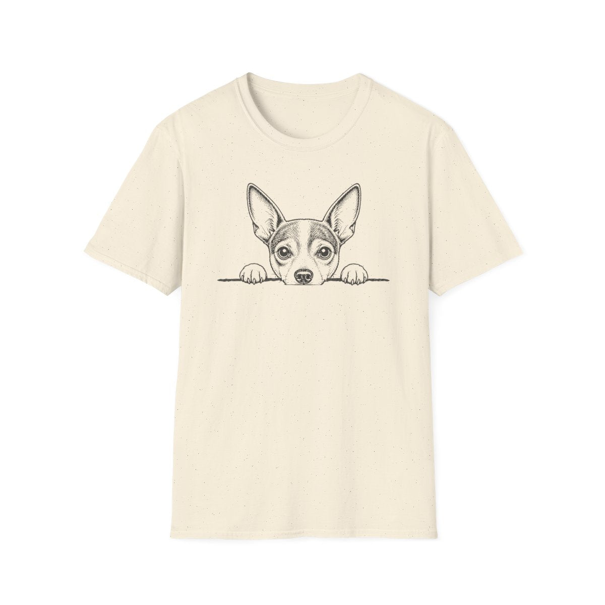 Peekaboo Rat Terrier Tee - Natural