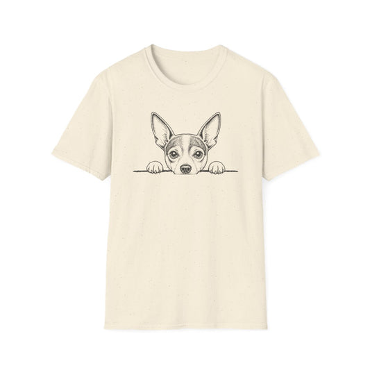 Peekaboo Rat Terrier Tee - Natural