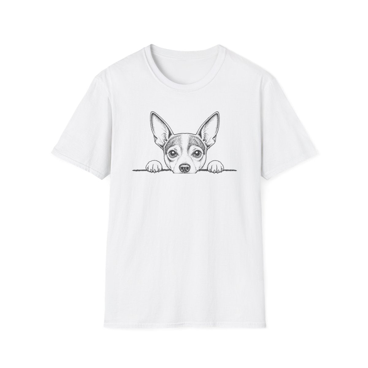 Peekaboo Rat Terrier Tee - White