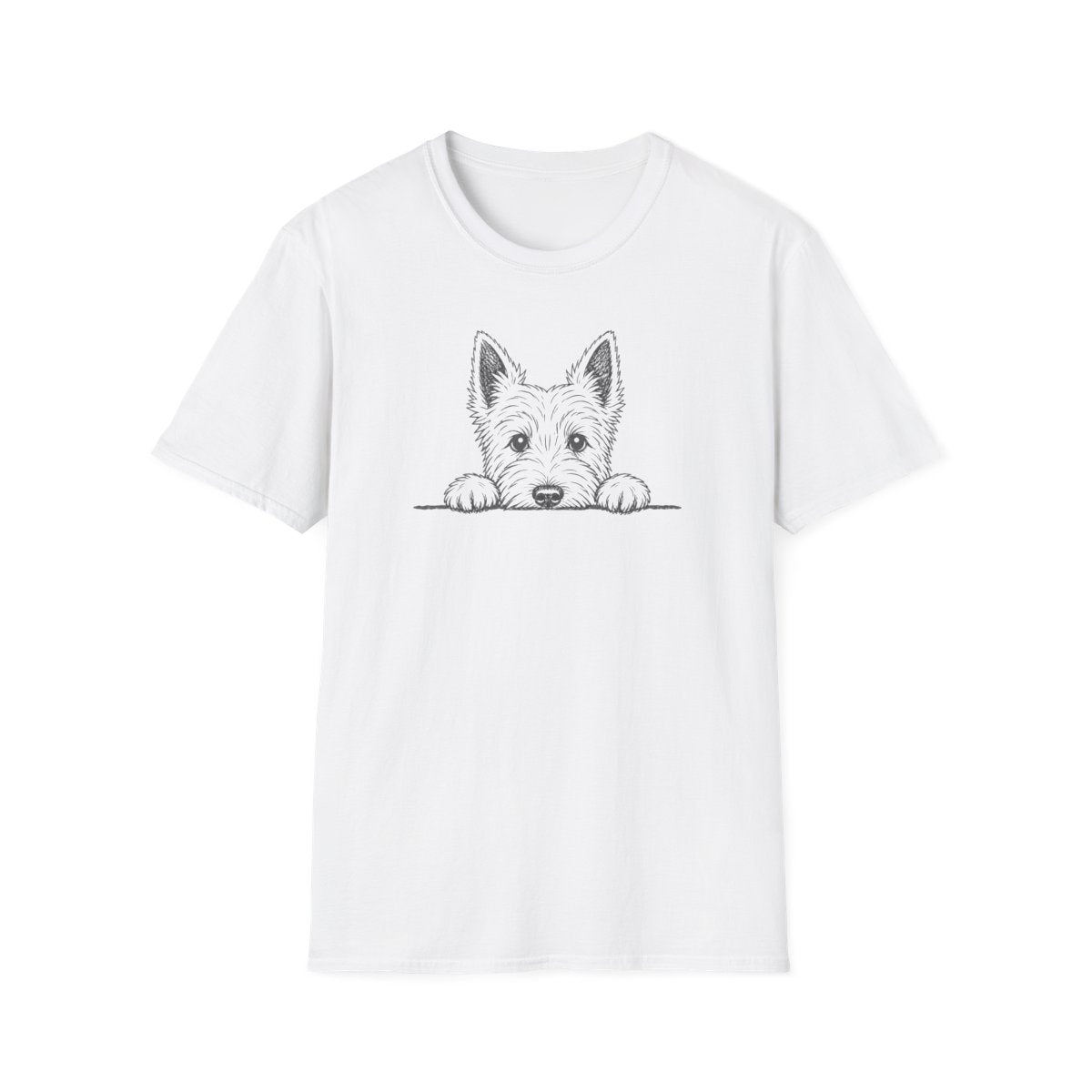 Peekaboo Scottish Terrier Tee - White
