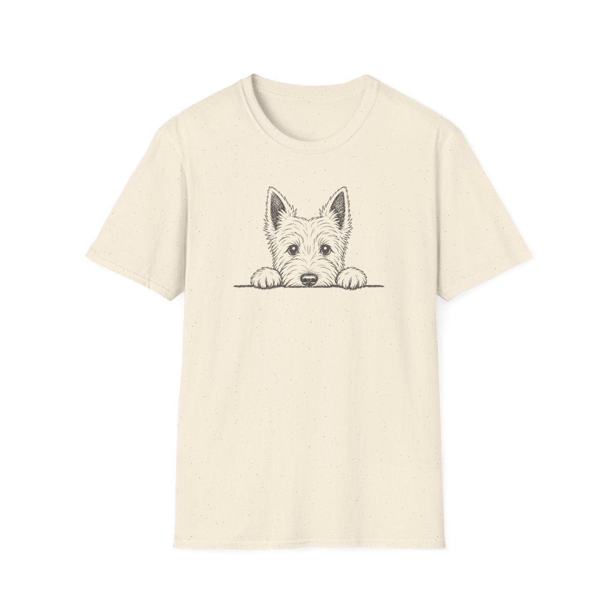 Peekaboo Scottish Terrier Tee - Natural