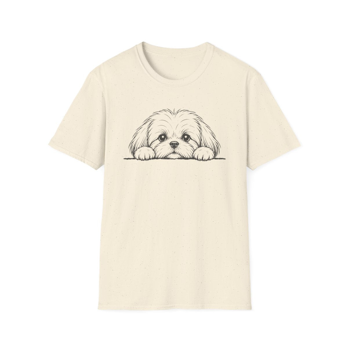 Peekaboo Shih Tzu Tee - Natural