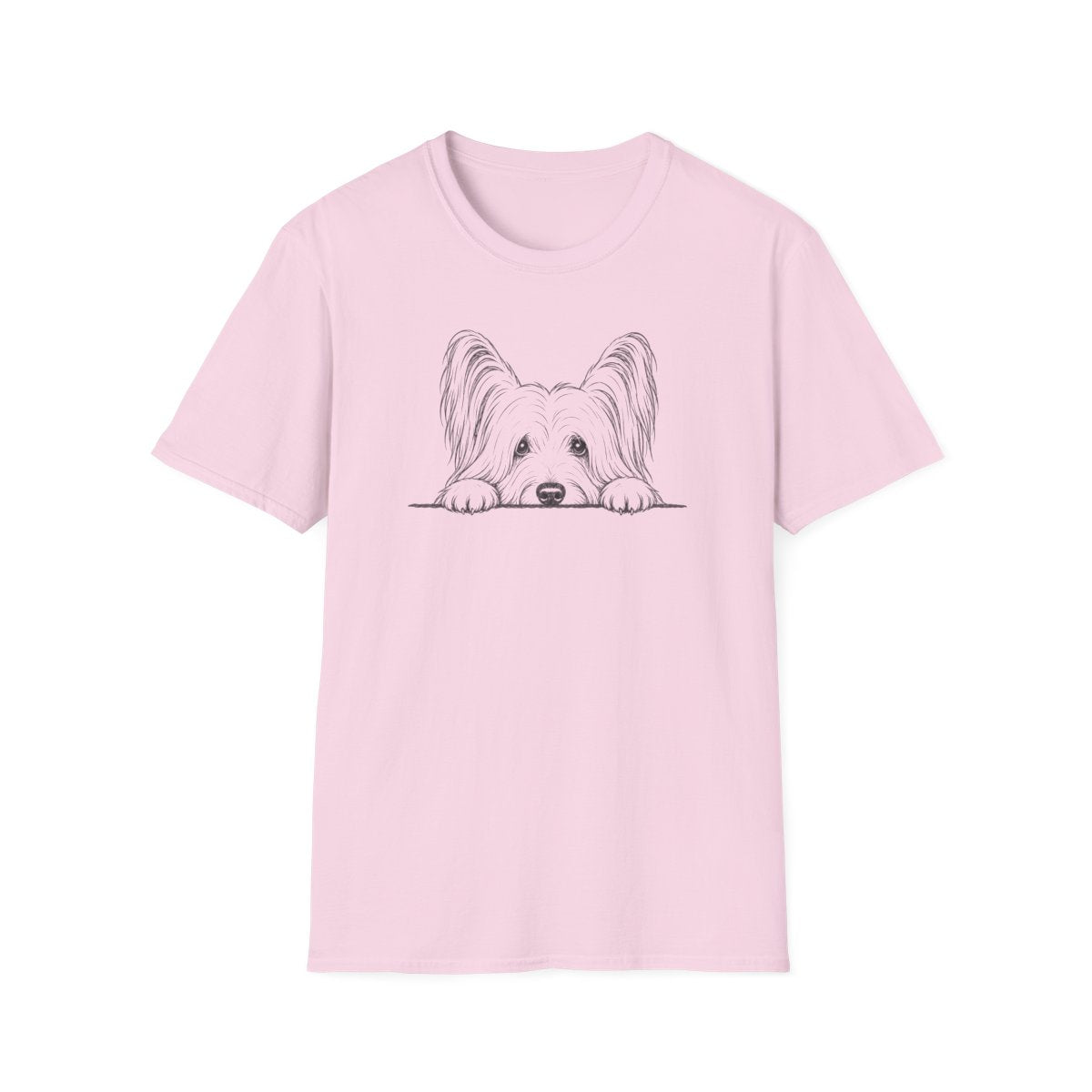 Peekaboo Skye Terrier Tee - Light Pink