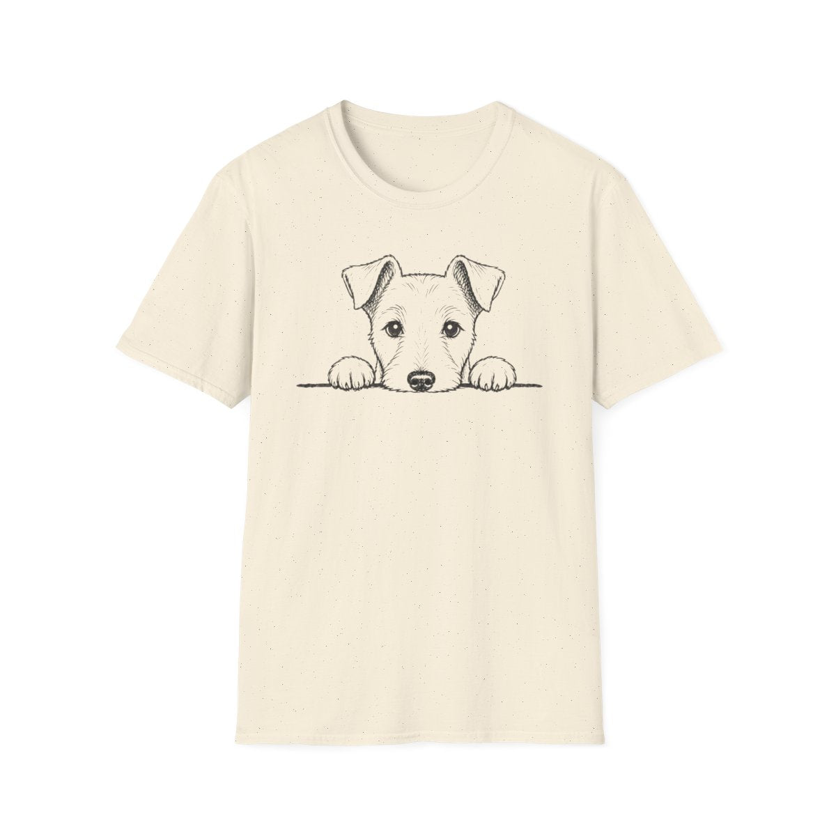 Peekaboo Smooth Fox Terrier Tee - Natural