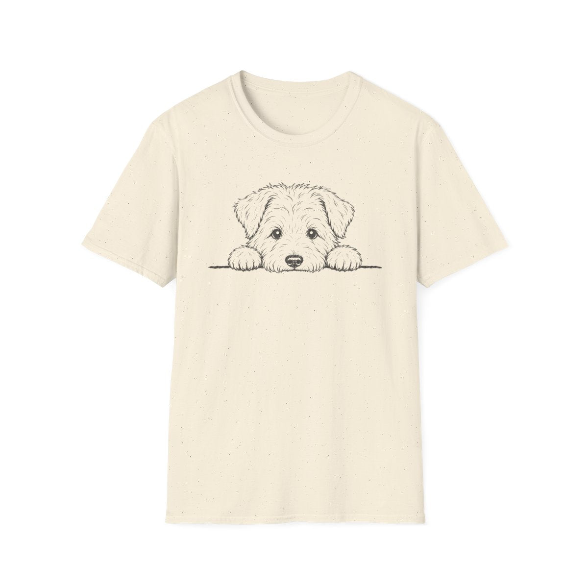 Peekaboo Soft Coated Wheaten Terrier Tee - Natural