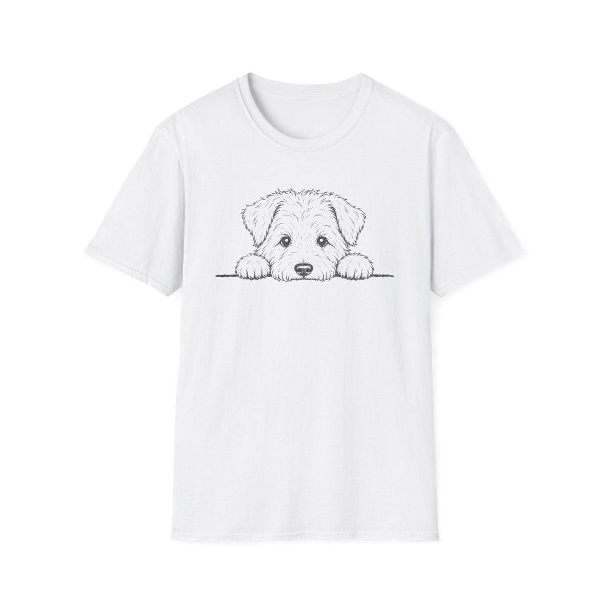 Peekaboo Soft Coated Wheaten Terrier Tee - White