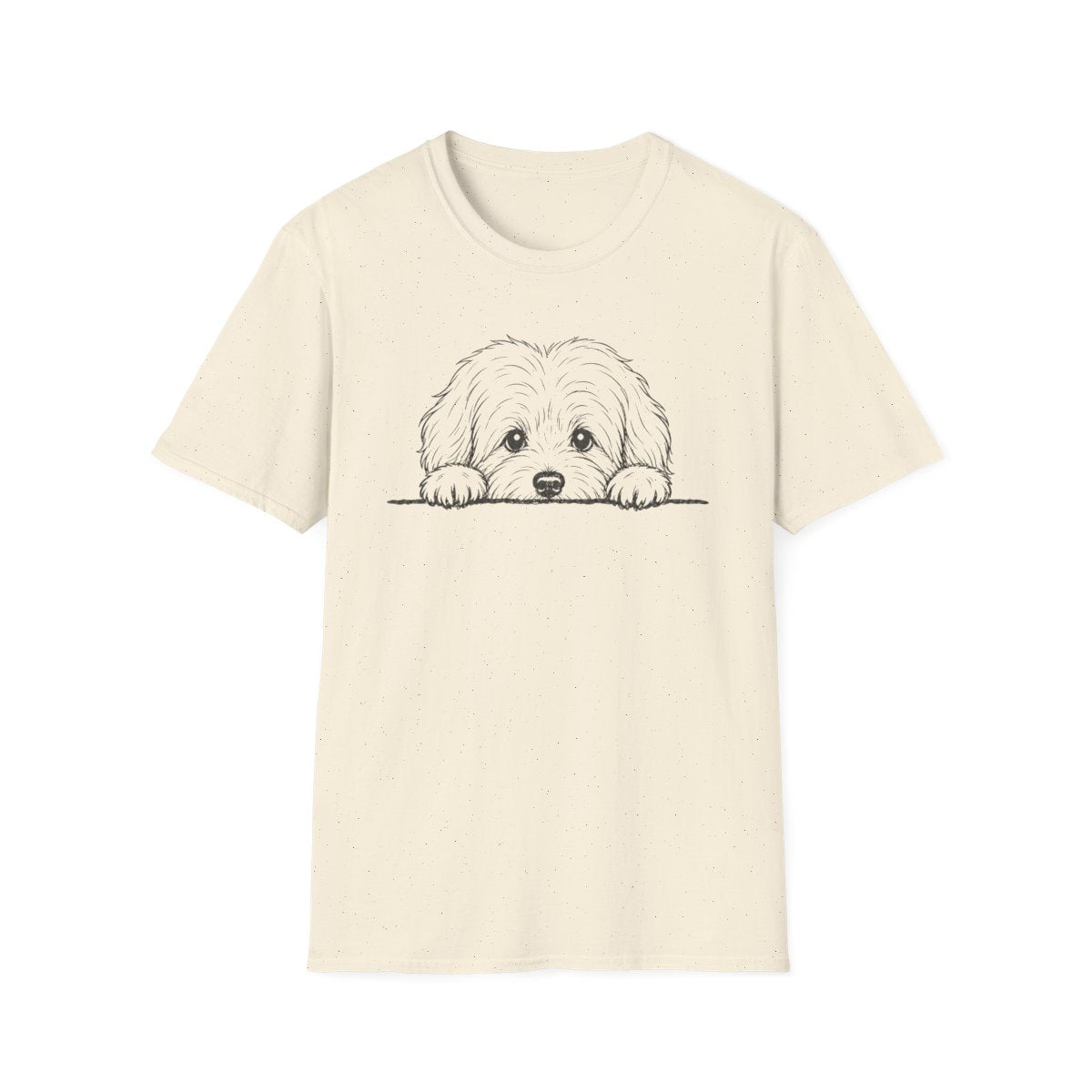 Peekaboo Tibetan Terrier Tee - Natural