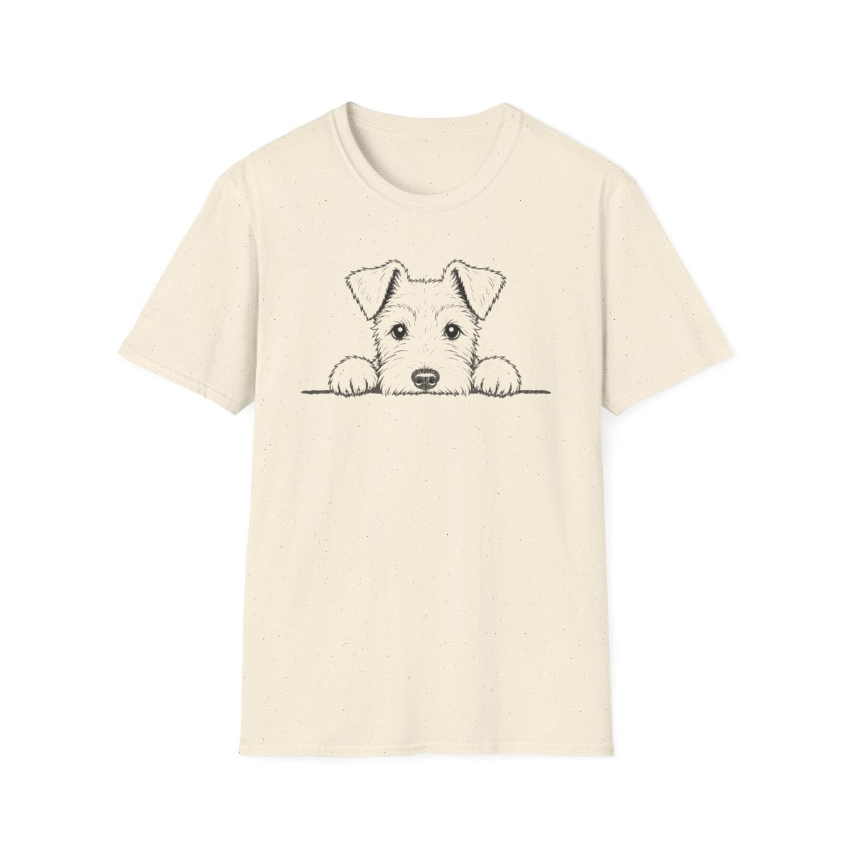 Peekaboo Wire Fox Terrier Tee - Natural