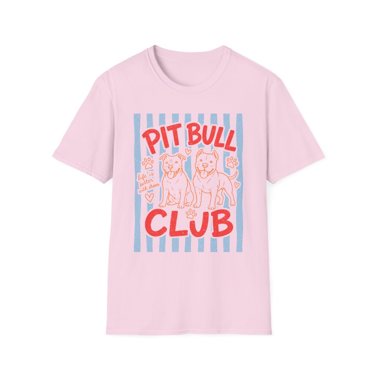 Pit Bull Club Tee - Light Pink