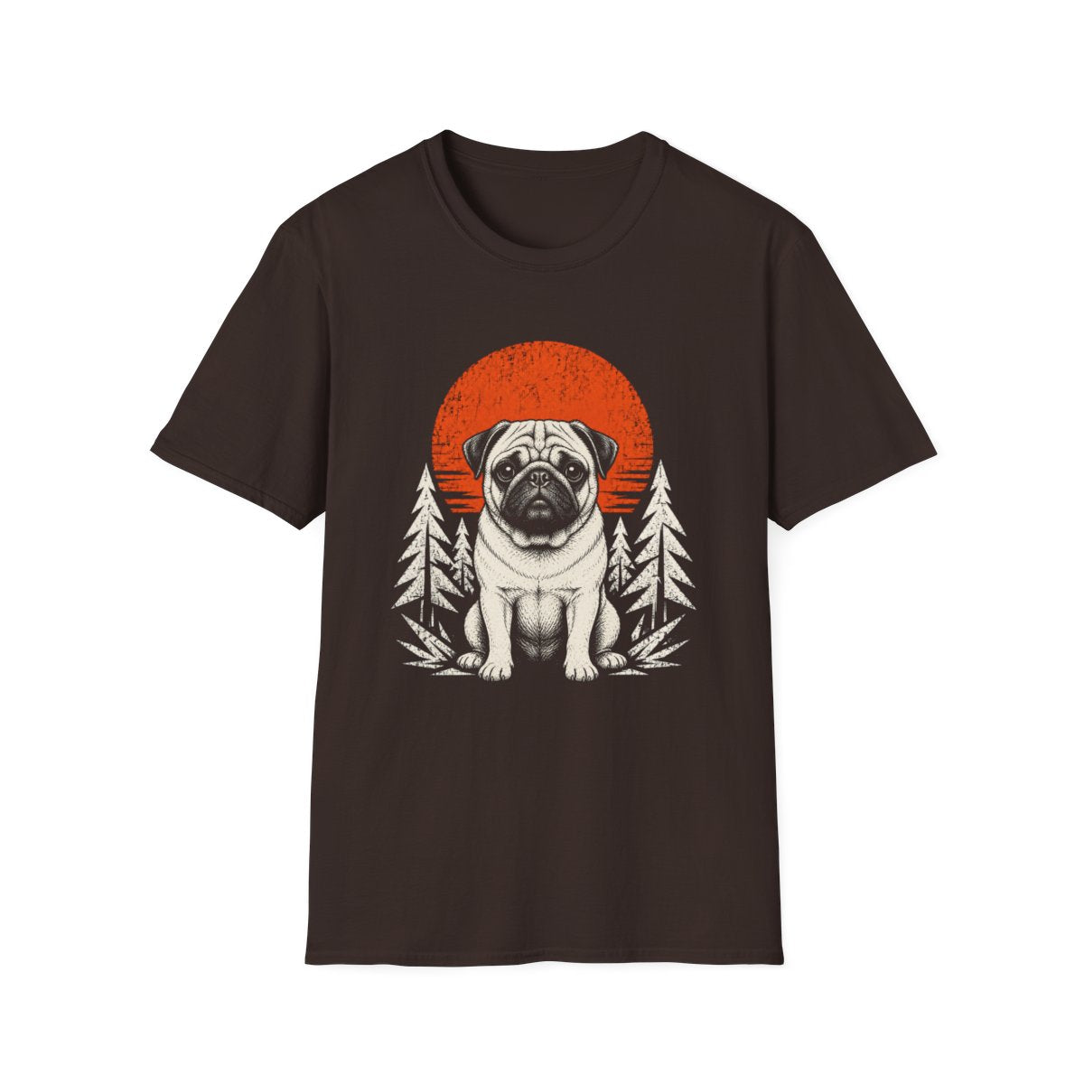 Pug Adventure Club Tee - Dark Chocolate