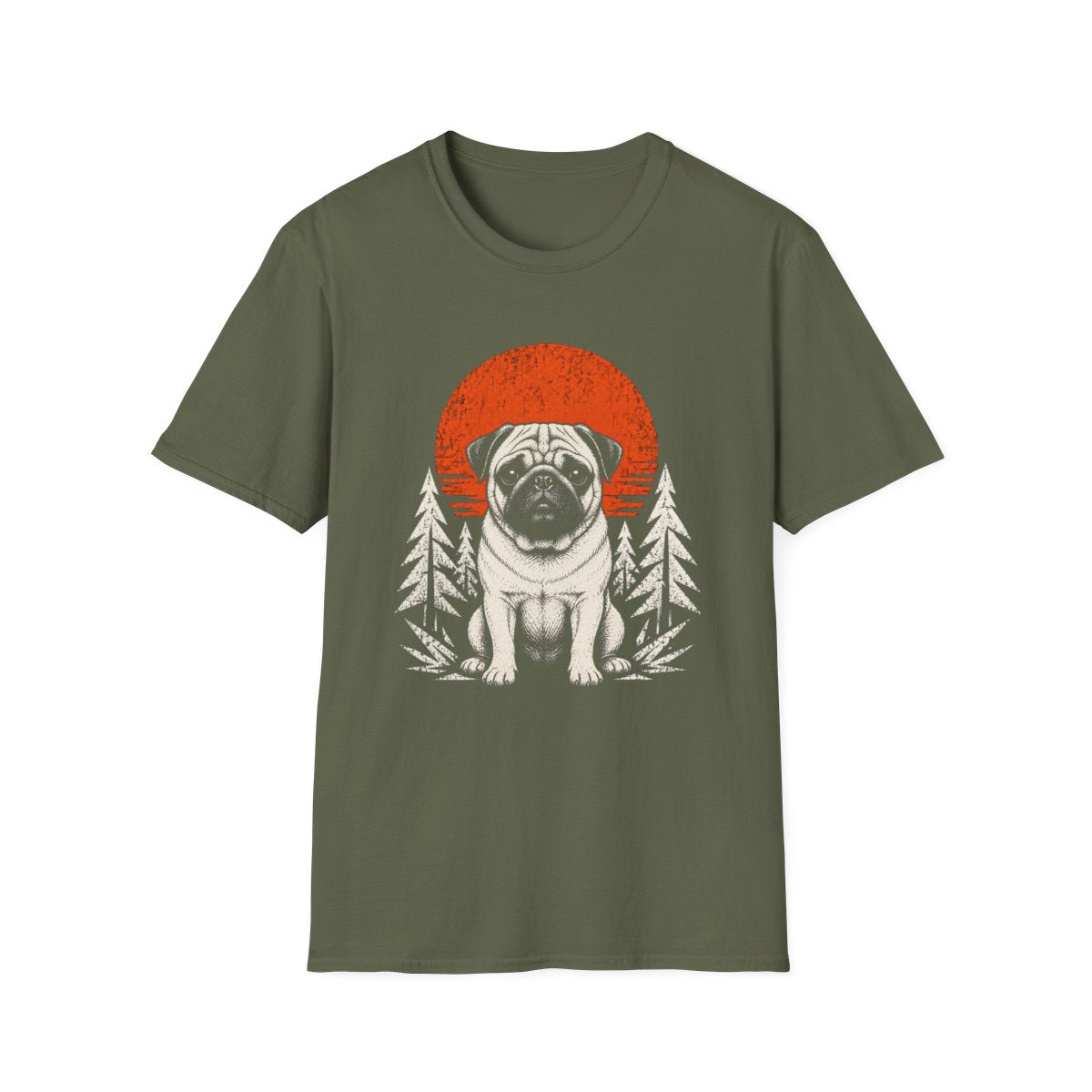 Pug Adventure Club Tee - Military Green