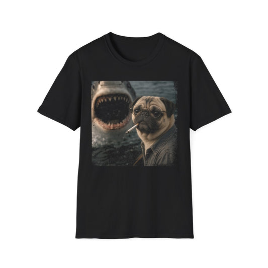 Pug and Shark Tee - Black
