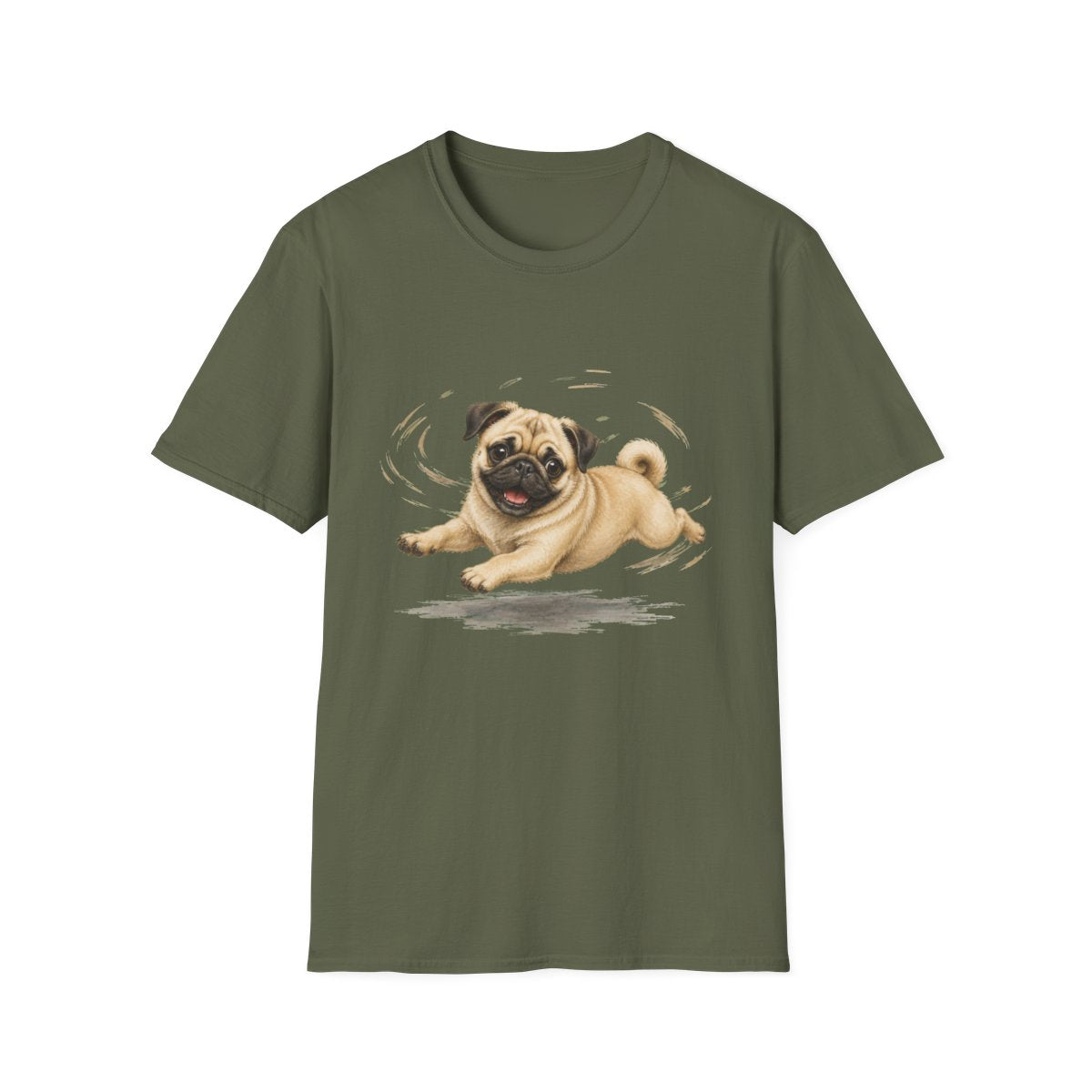 Pug Certified Zoomies Champion Tee - Military Green