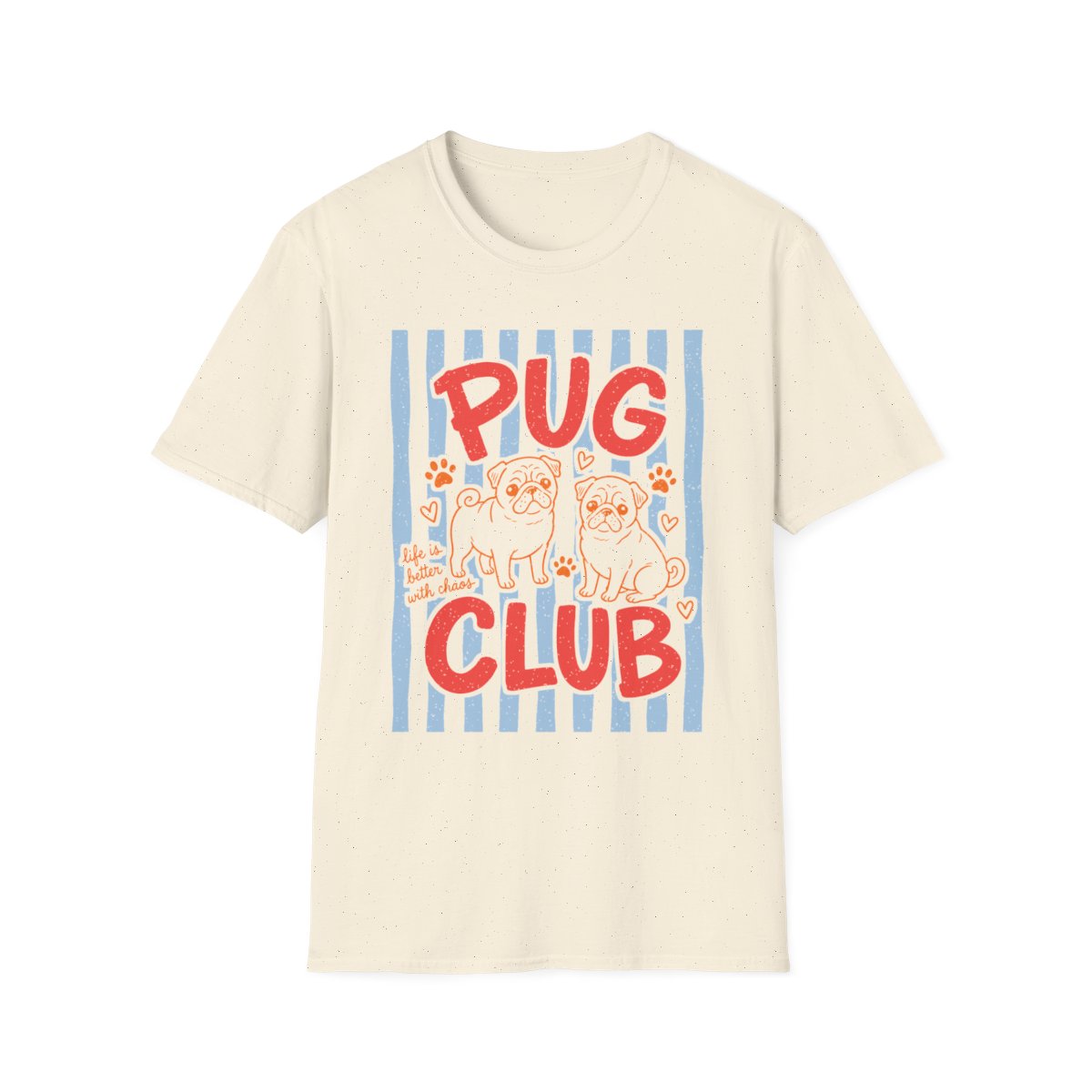 Pug Club Tee - Natural