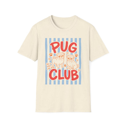 Pug Club Tee - Natural