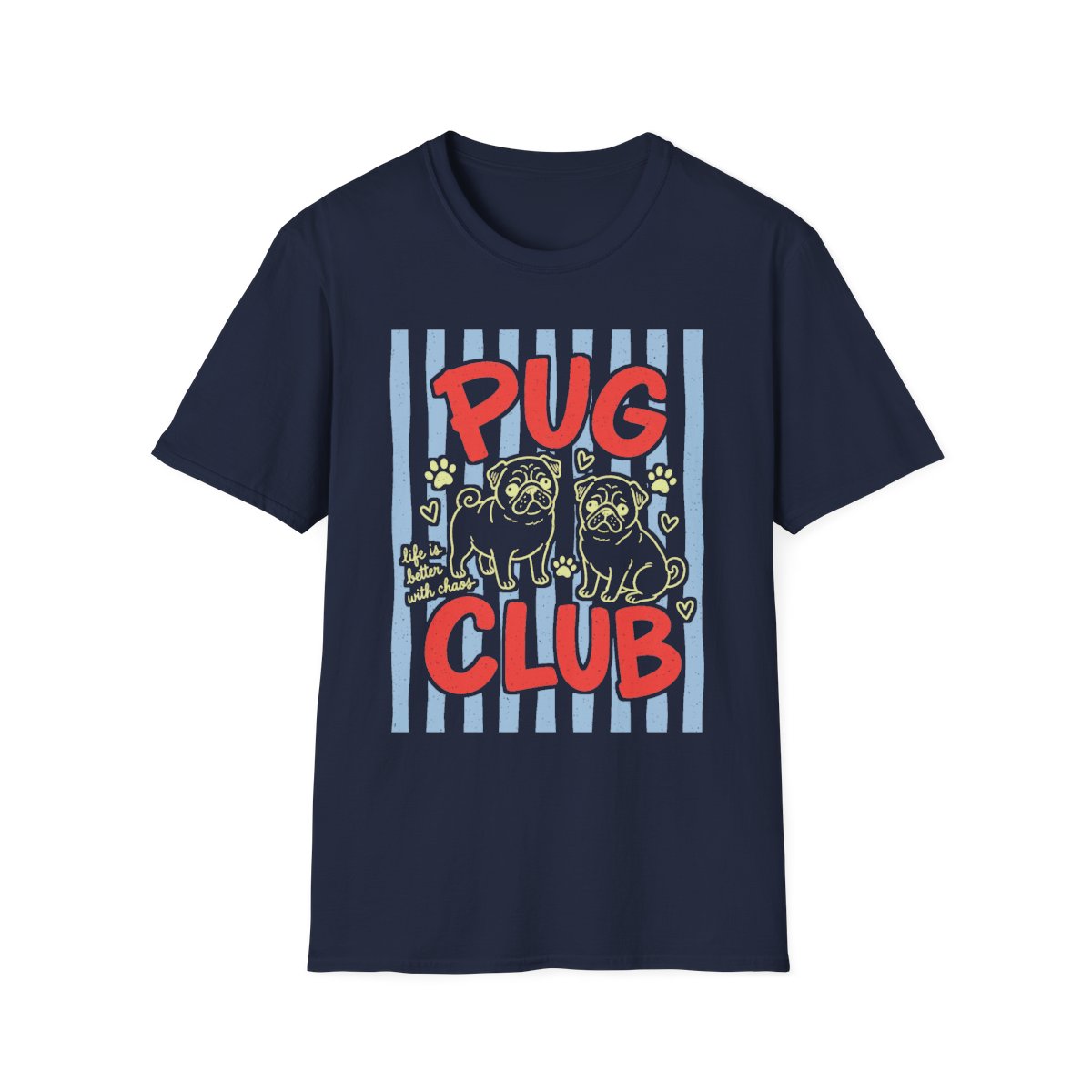 Pug Club Tee - Navy