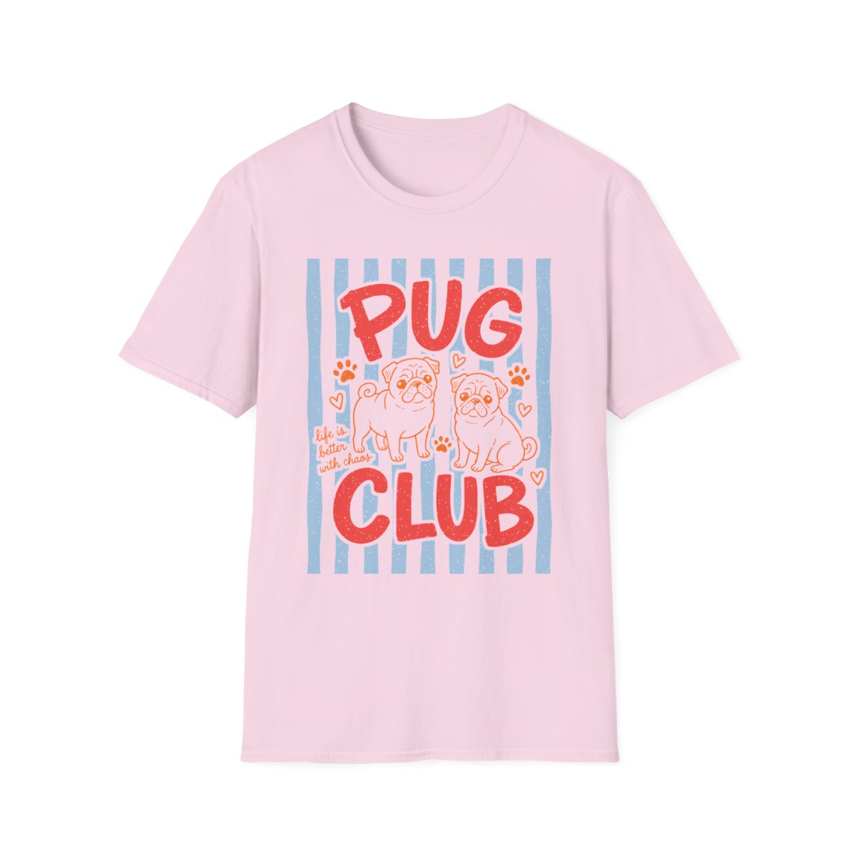 Pug Club Tee - Light Pink