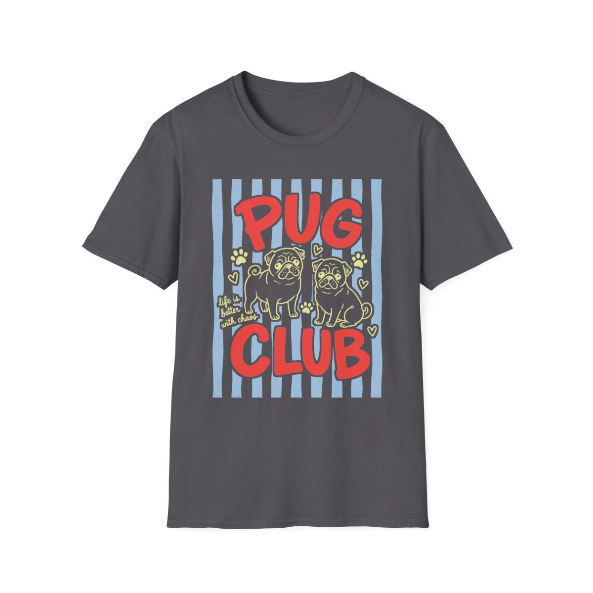 Pug Club Tee - Charcoal