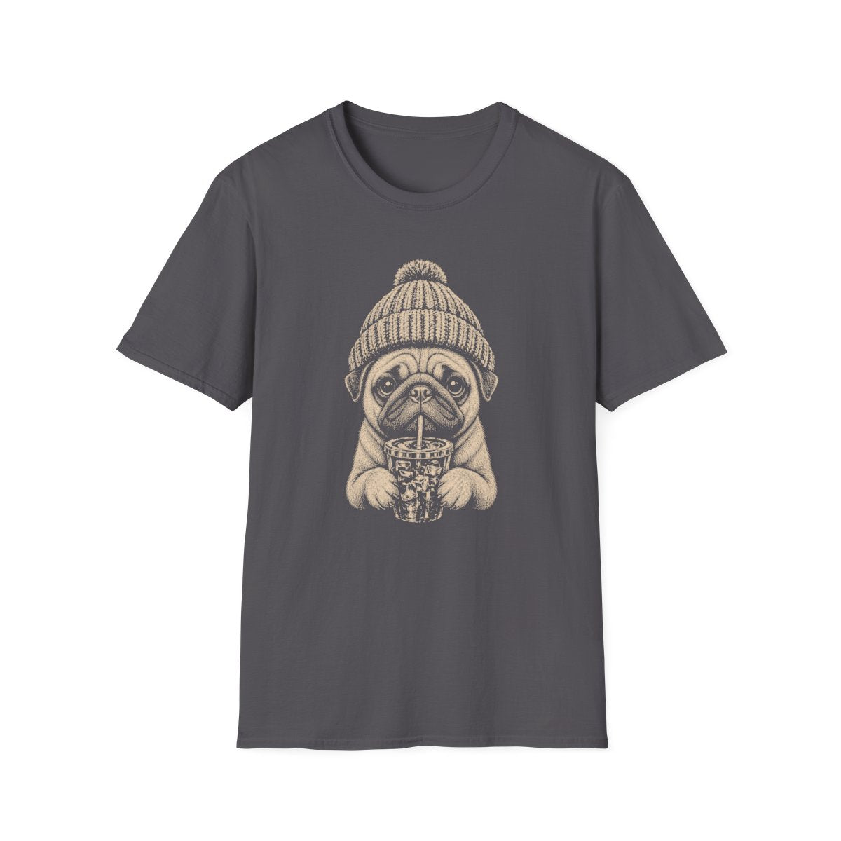 Pug Cold Brew Tee - Charcoal