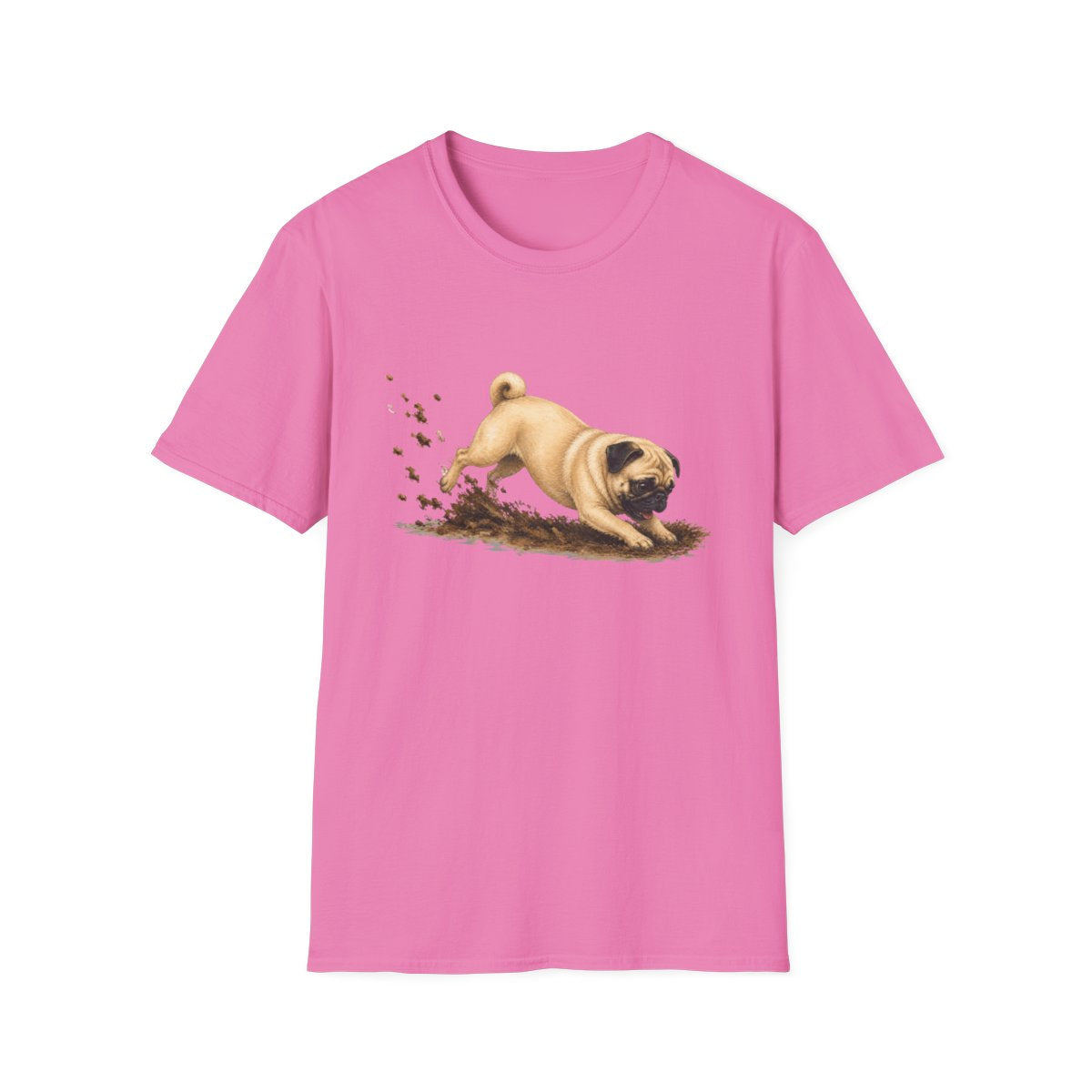 Pug Excavating Mode On Tee - Azalea