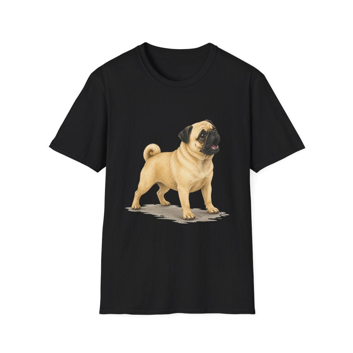 Pug Head Of Security Tee - Black