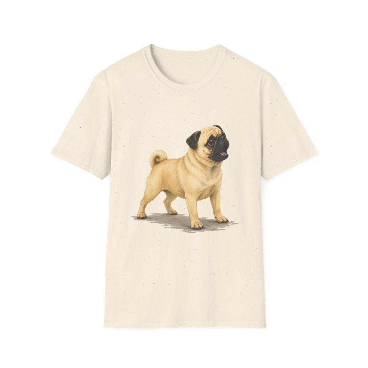 Pug Head Of Security Tee - Natural
