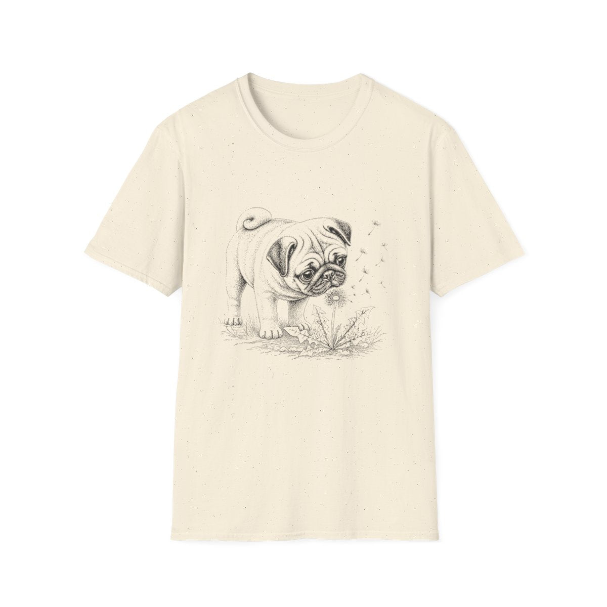 Pug Make A Wish Tee - Natural