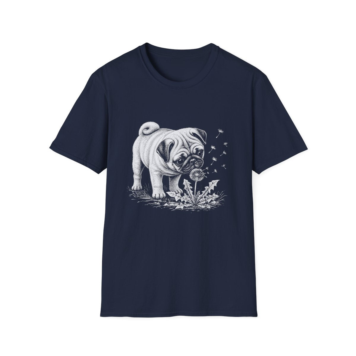 Pug Make A Wish Tee - Navy