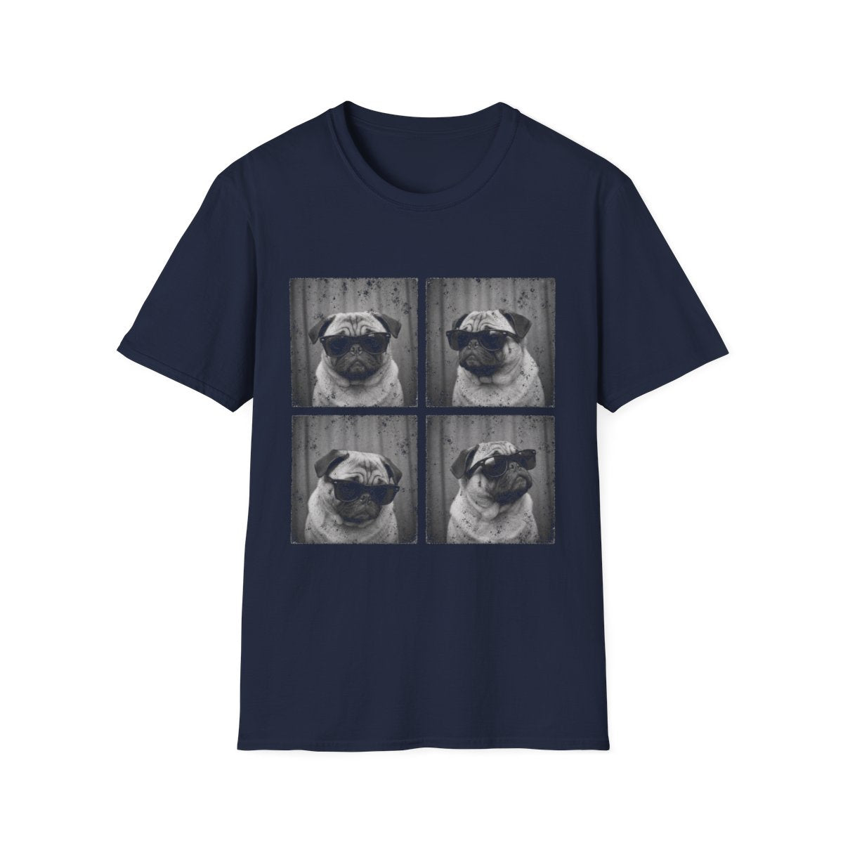 Pug Photo Booth Tee - Navy