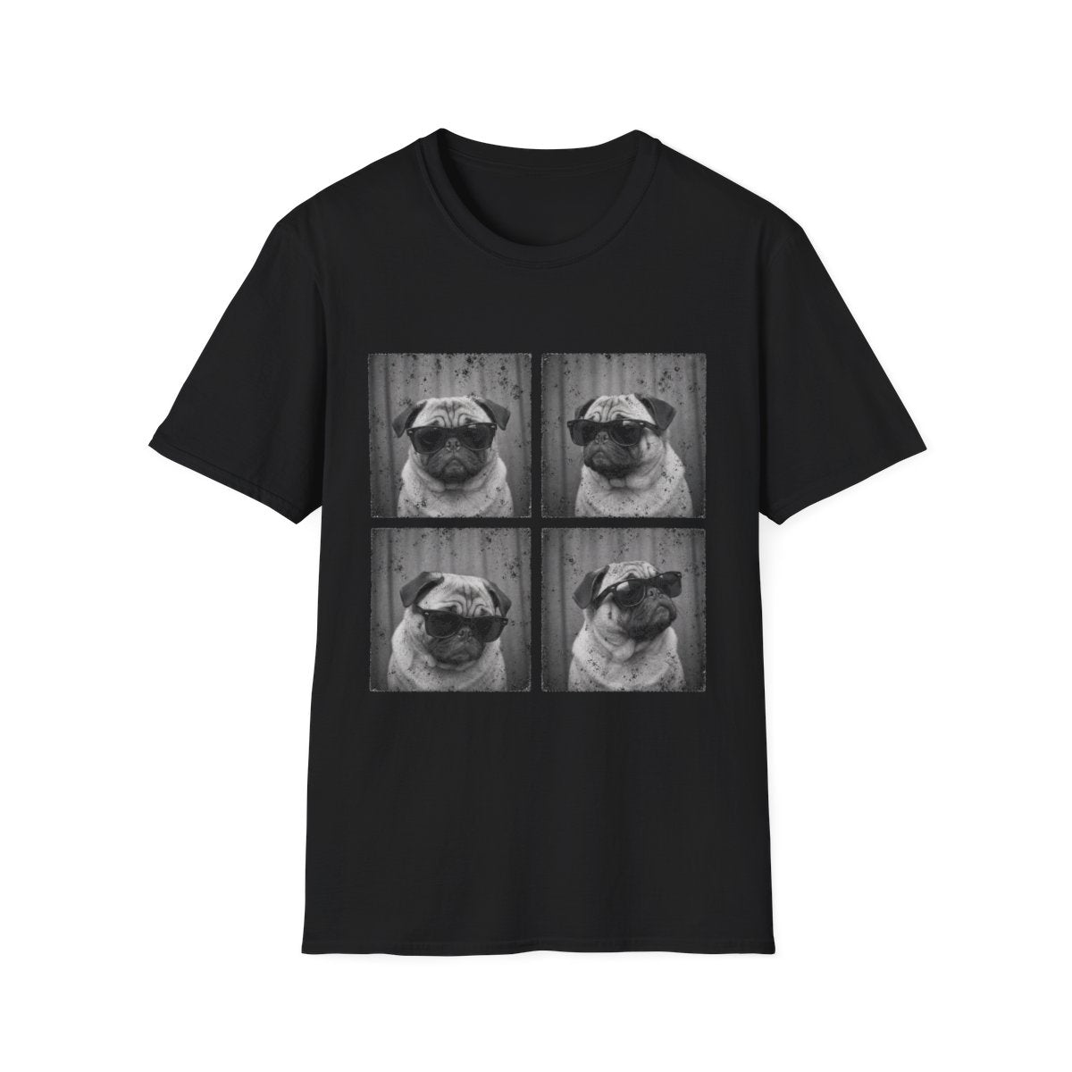 Pug Photo Booth Tee - Black