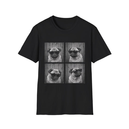 Pug Photo Booth Tee - Black
