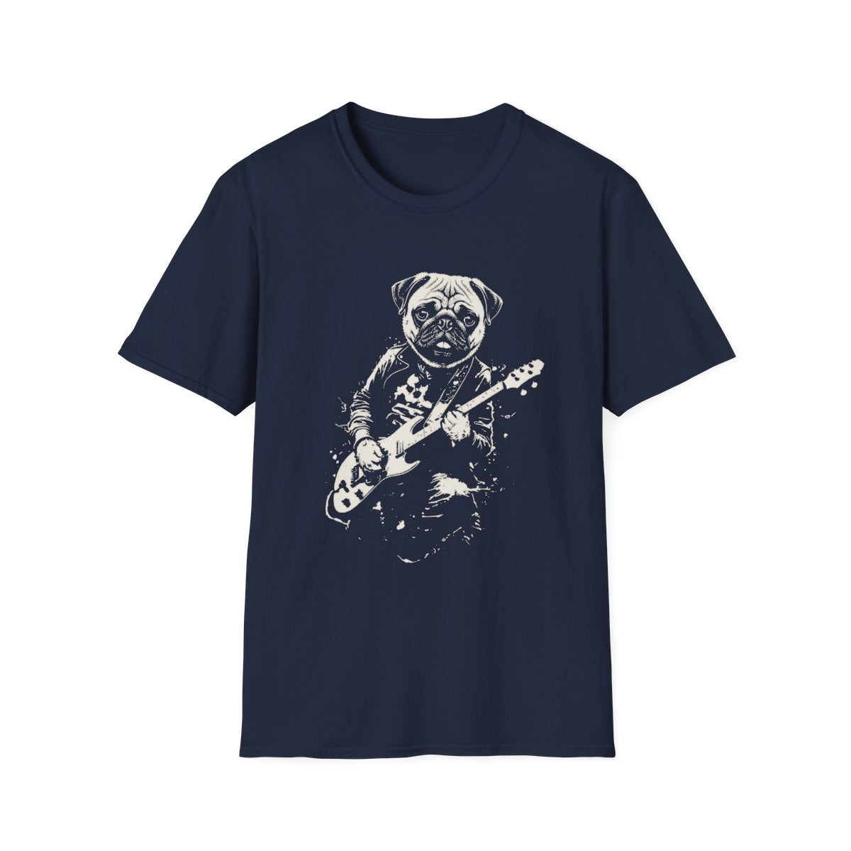 Pug Rocking Guitar Tee - Navy