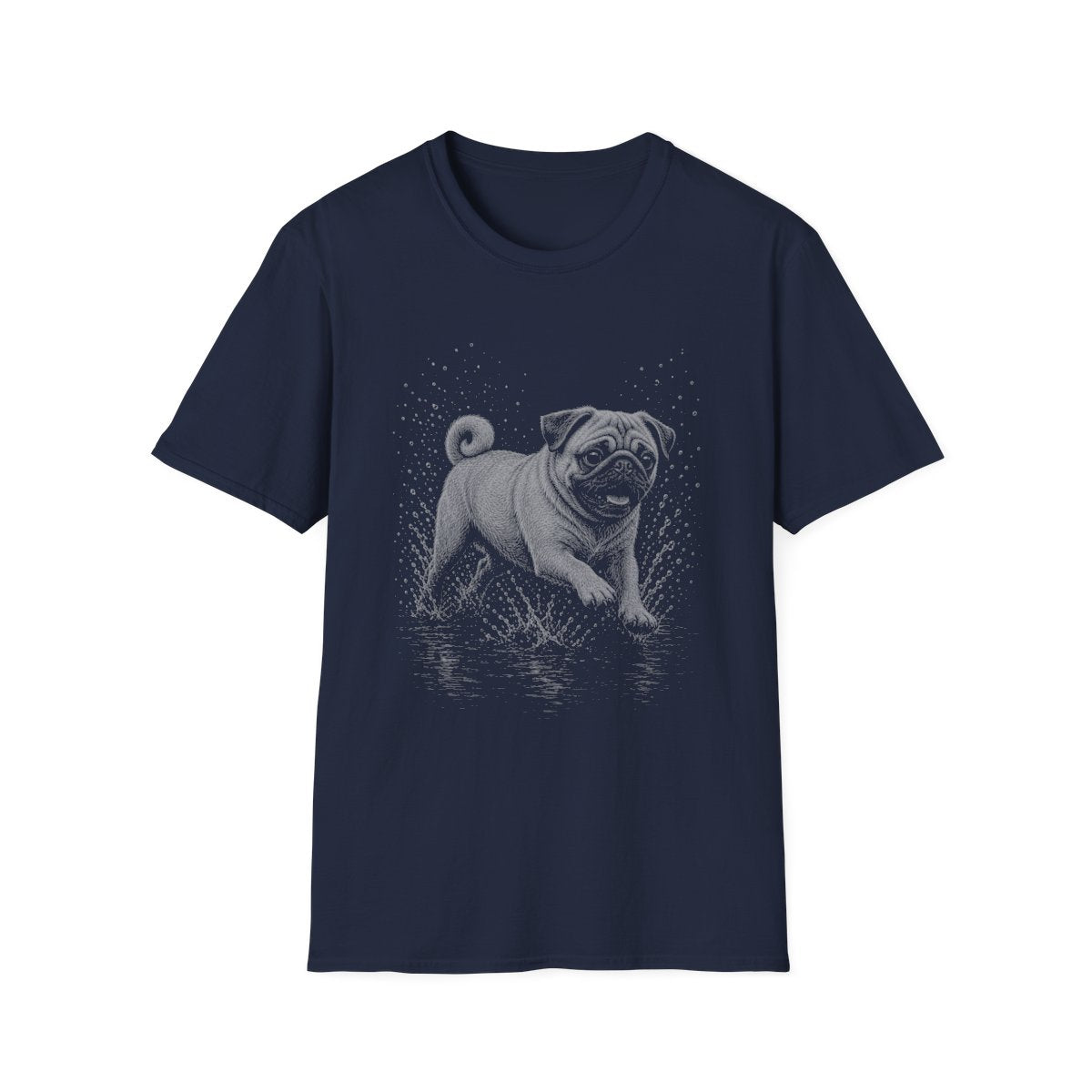 Pug Water Run Tee - Navy
