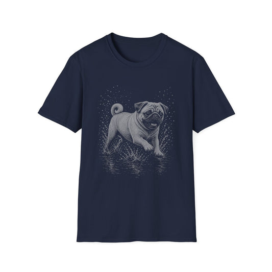 Pug Water Run Tee - Navy