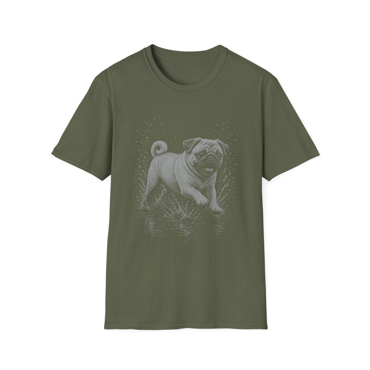 Pug Water Run Tee - Military Green