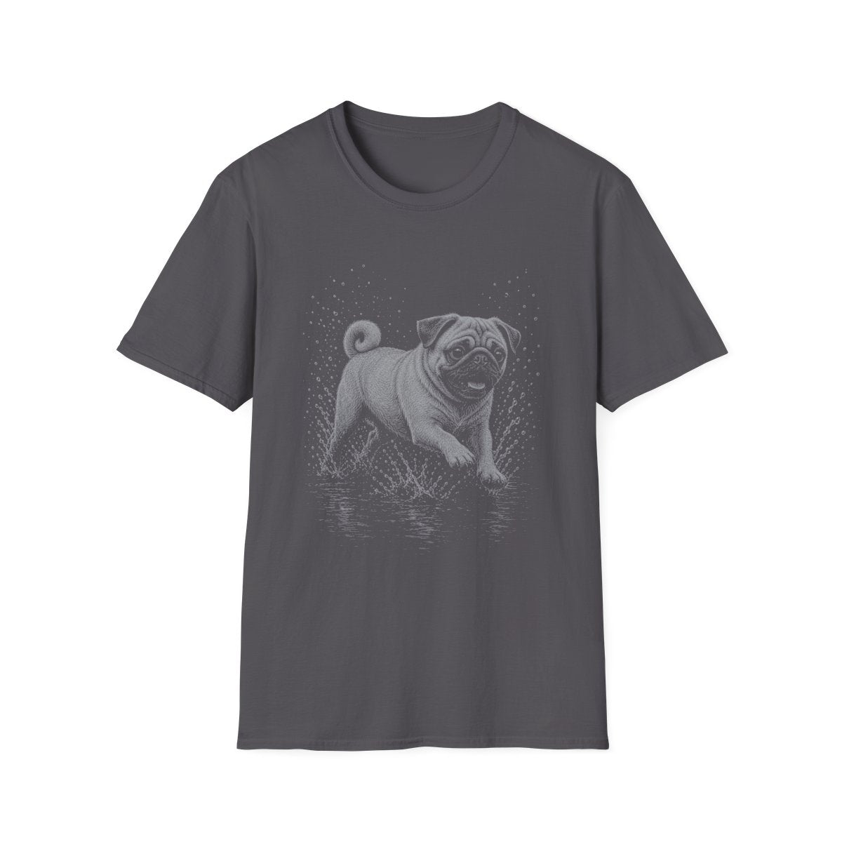 Pug Water Run Tee - Charcoal