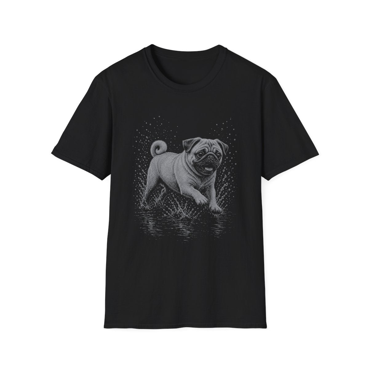Pug Water Run Tee - Black