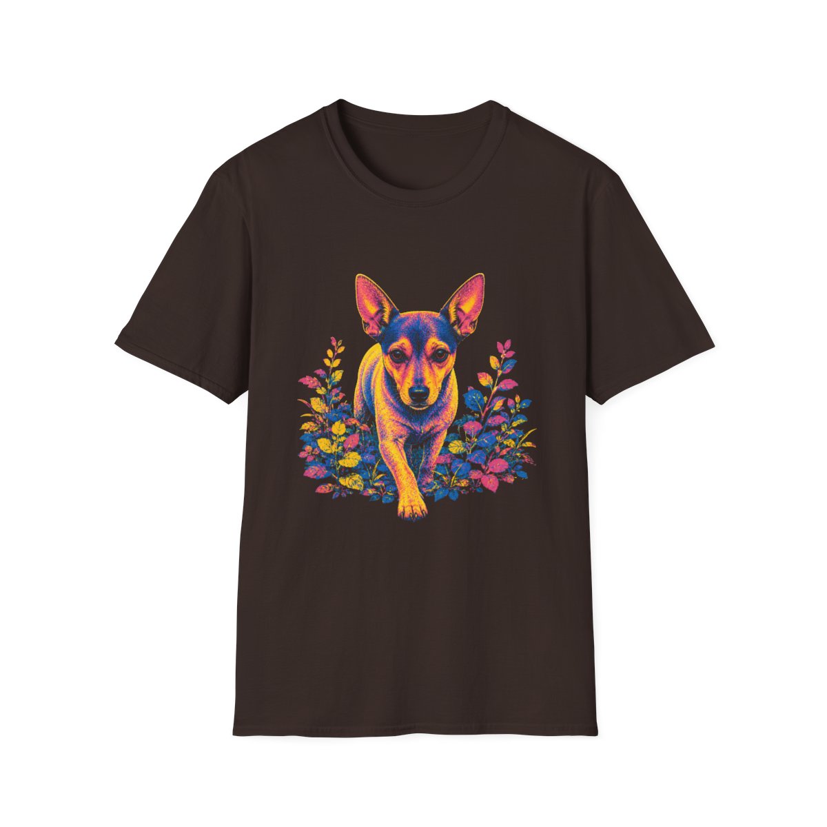 Rat Terrier Bold Spirit Tee - Dark Chocolate