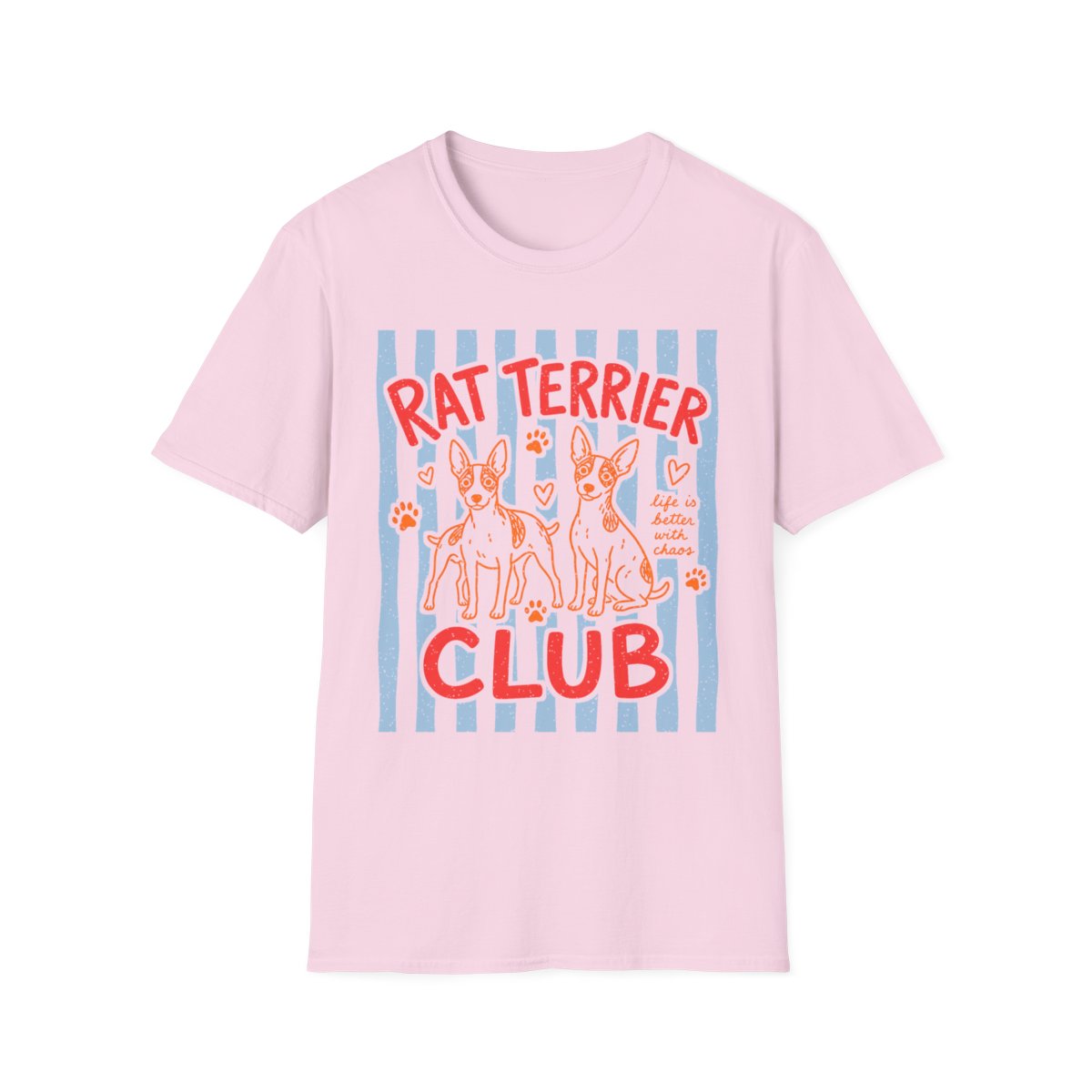 Rat Terrier Club Tee - Light Pink