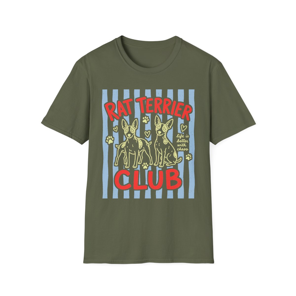Rat Terrier Club Tee - Military Green