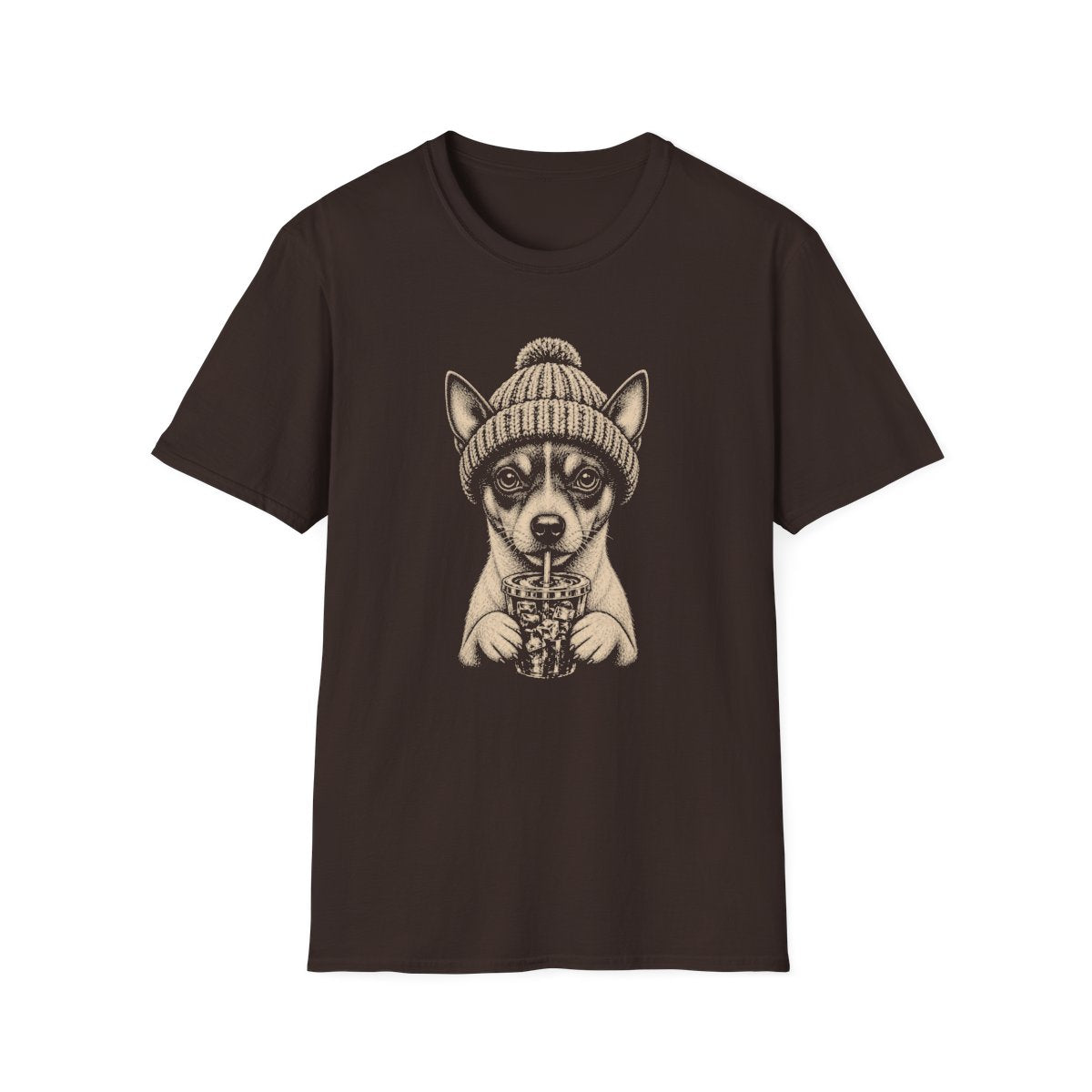 Rat Terrier Cold Brew Tee - Dark Chocolate