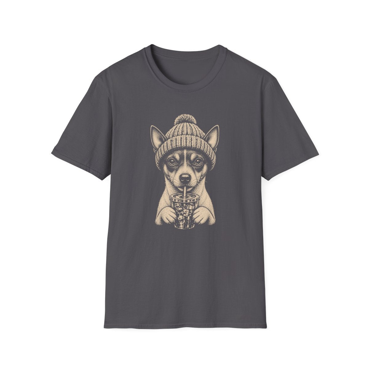 Rat Terrier Cold Brew Tee - Charcoal