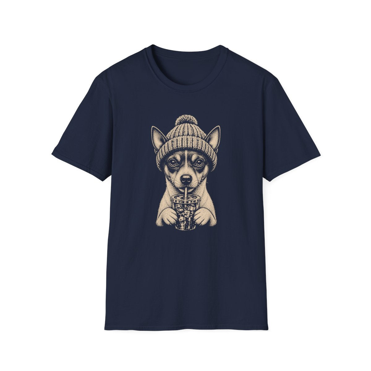 Rat Terrier Cold Brew Tee - Navy