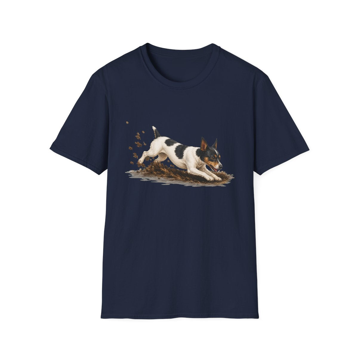 Rat Terrier Excavating Mode On Tee - Navy