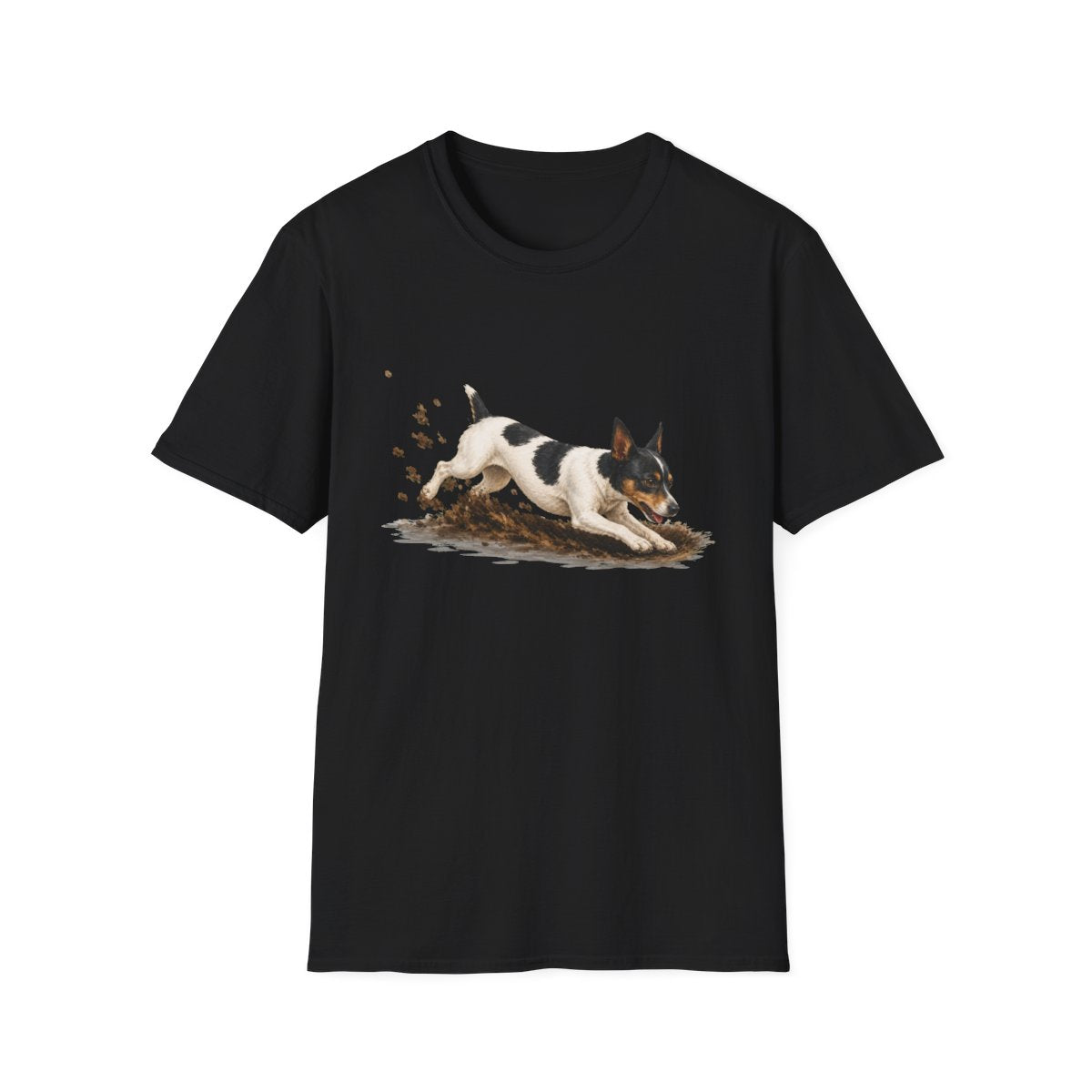 Rat Terrier Excavating Mode On Tee - Black
